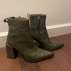 AMI Paris Leather Booties